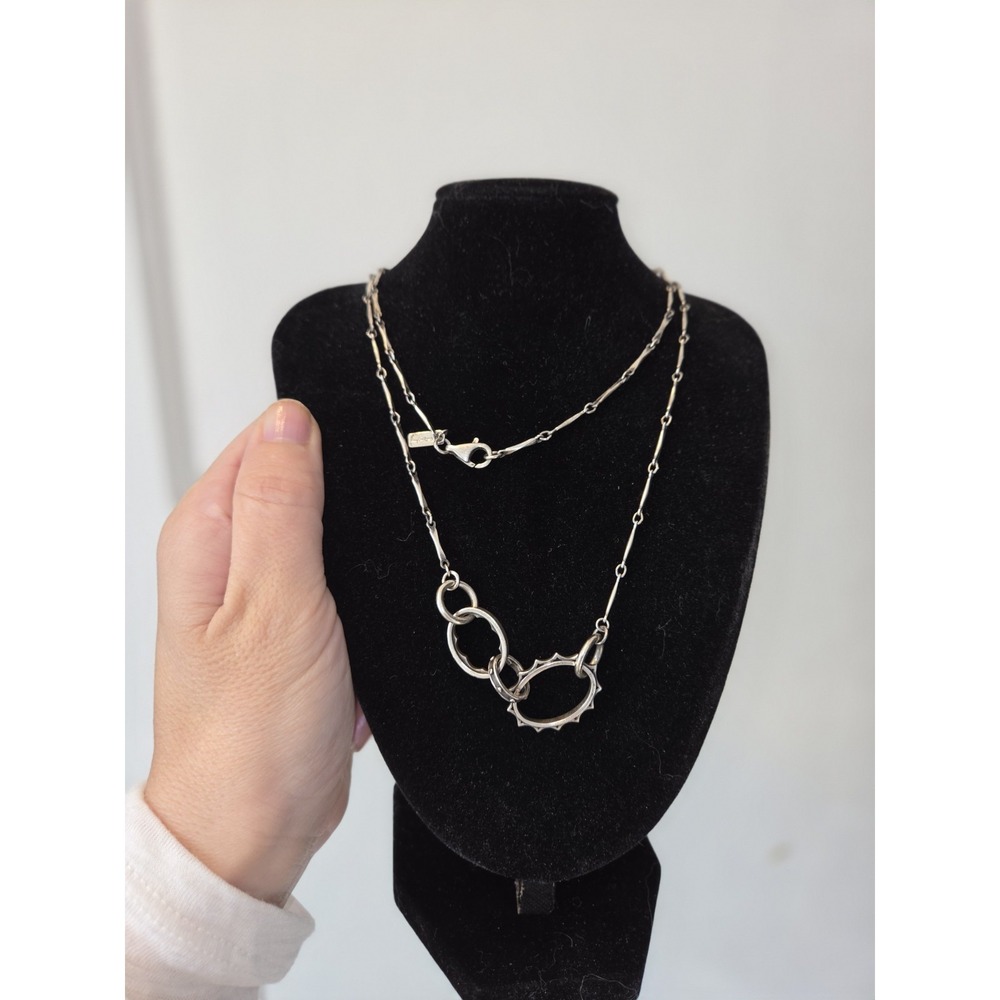 Elizabeth And James .925 Designer Necklace. Edgy, Boho. Gear Metal Design. 30... - Picture 3 of 6